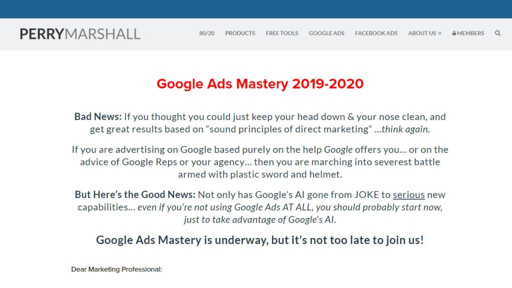 Perry Marshall & Mike Rhodes – Google Ads Mastery