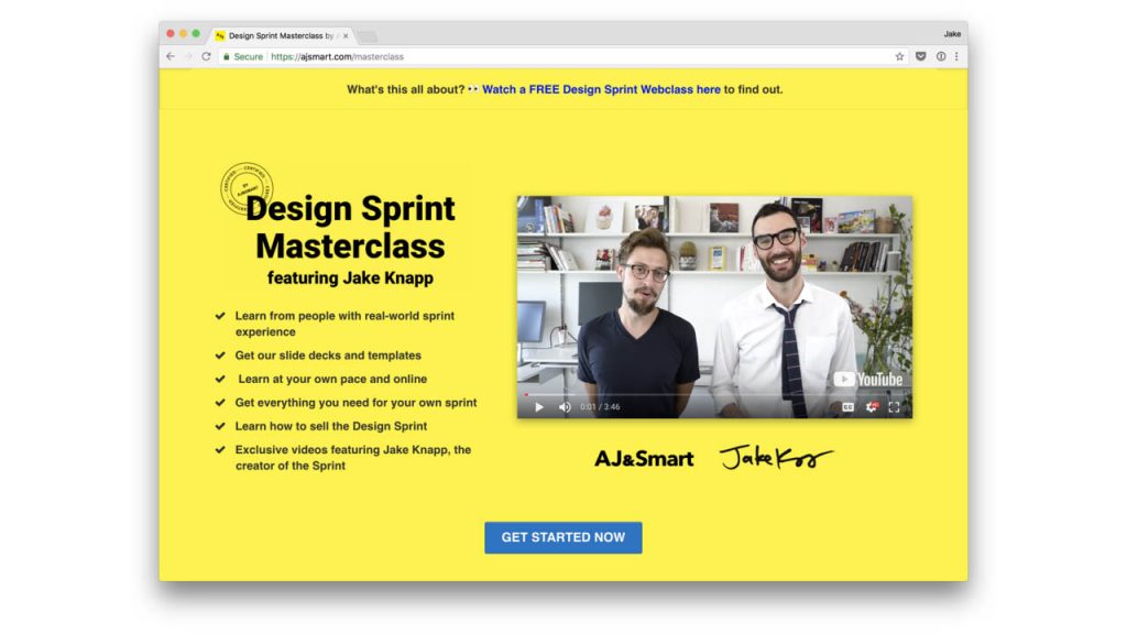 AJ & SMART and JAKE KNAPP – Design Sprint Masterclass