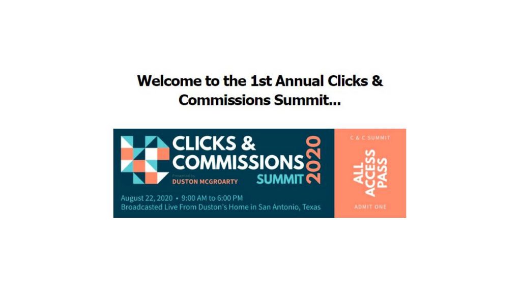 Duston Mc Groarty – Clicks & Commissions Summit 2020