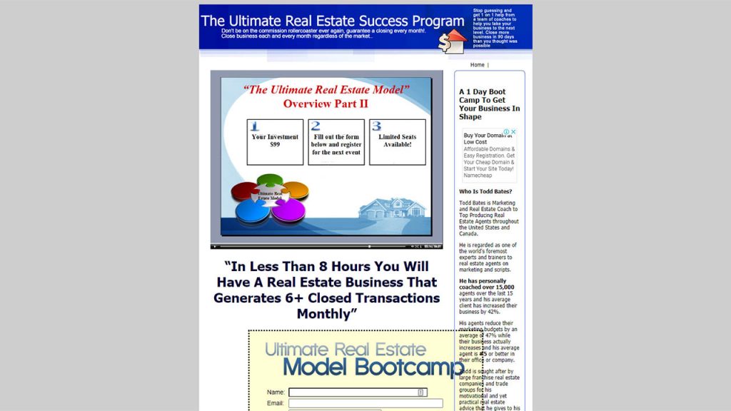 The Real Estate Success Program – Bootcamp