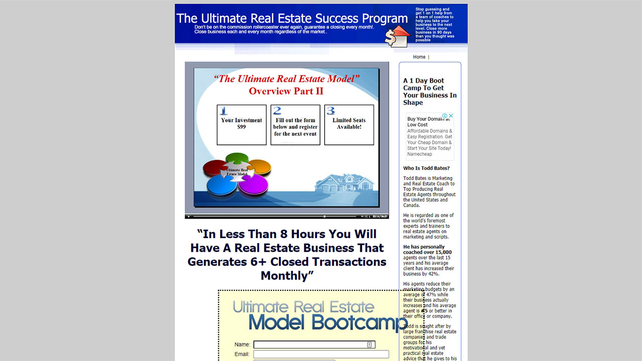 The Real Estate Success Program – Bootcamp
