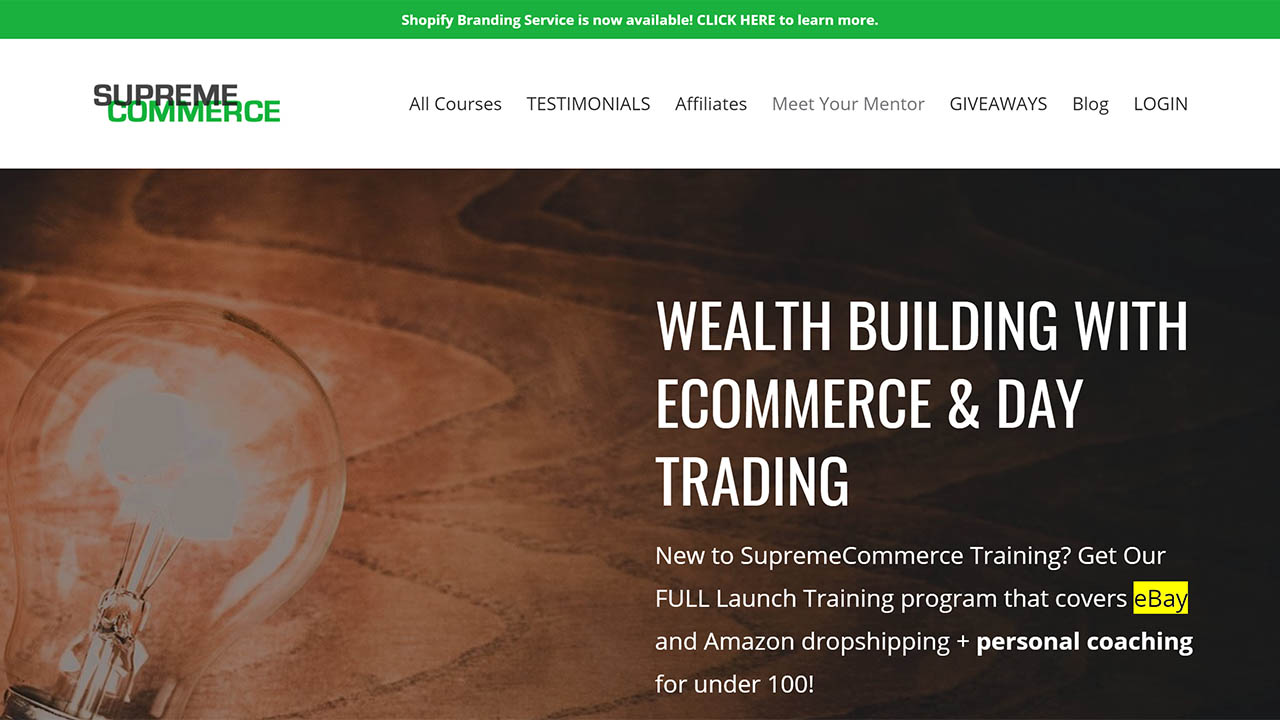 Supreme Training – Secrets To Successful Ebay Dropshipping