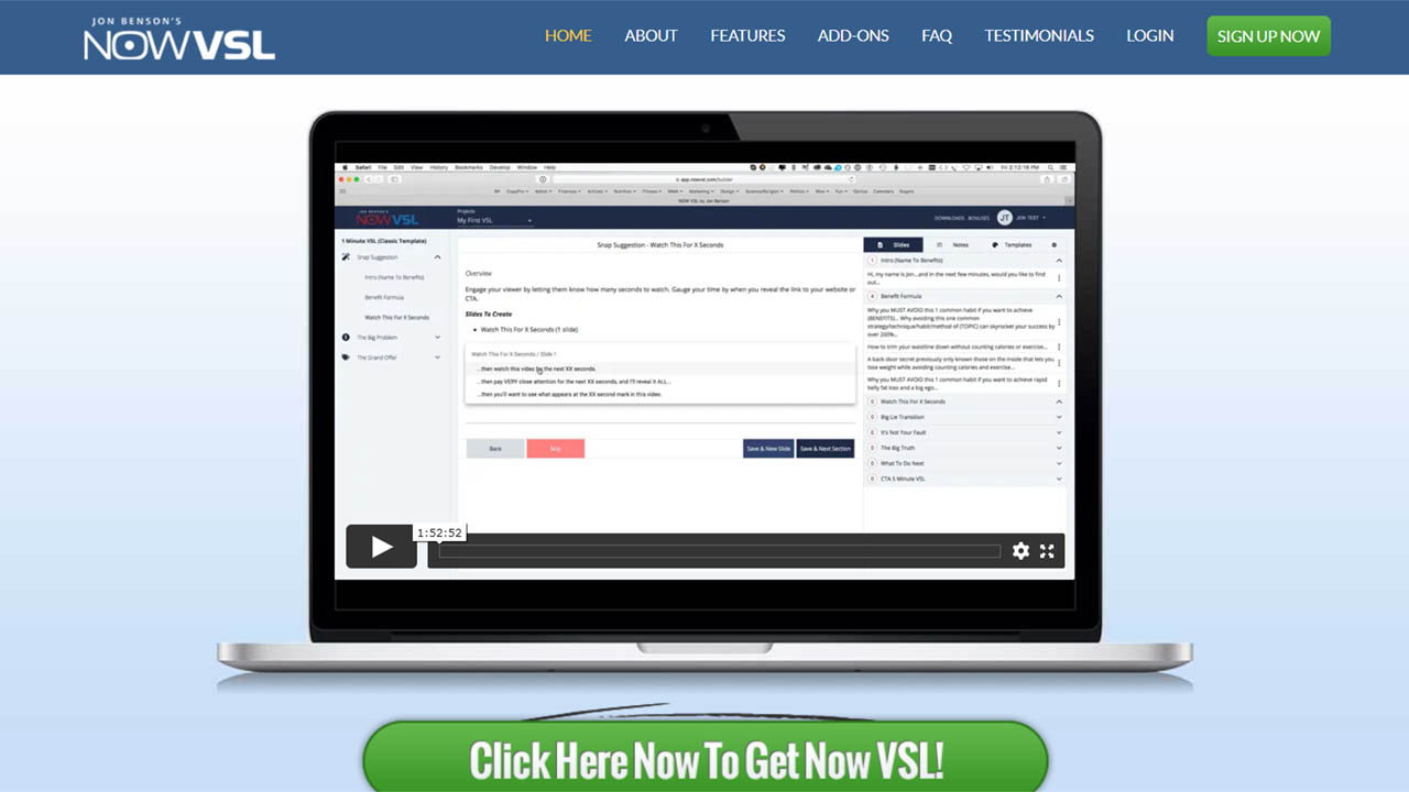 Jon Benson – NOW VSL Method 2020