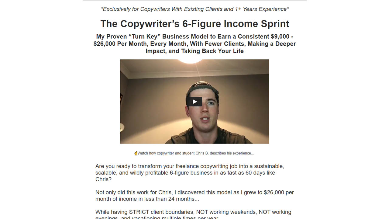 Adam Bensman – 6-Figure Income Sprint