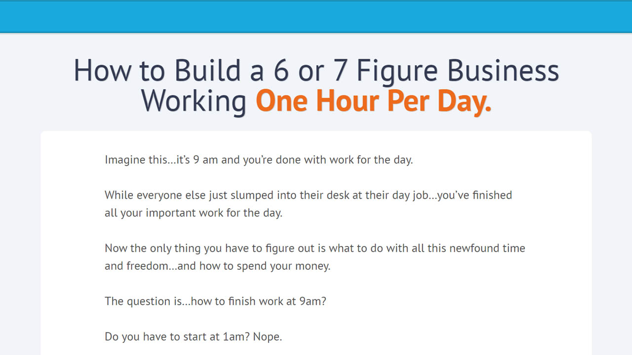 Ian Stanley – One Hour Workday