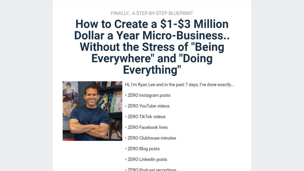 Ryan Lee – Micro-Business Workshop