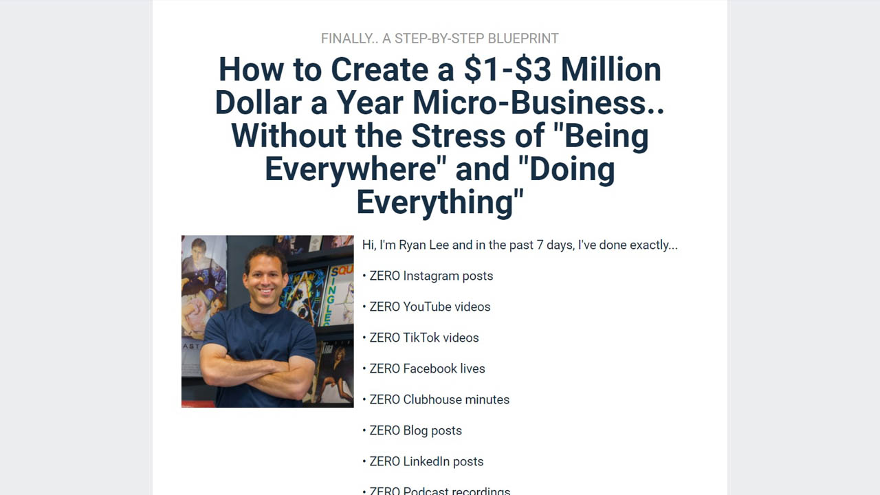 Ryan Lee – Micro-Business Workshop