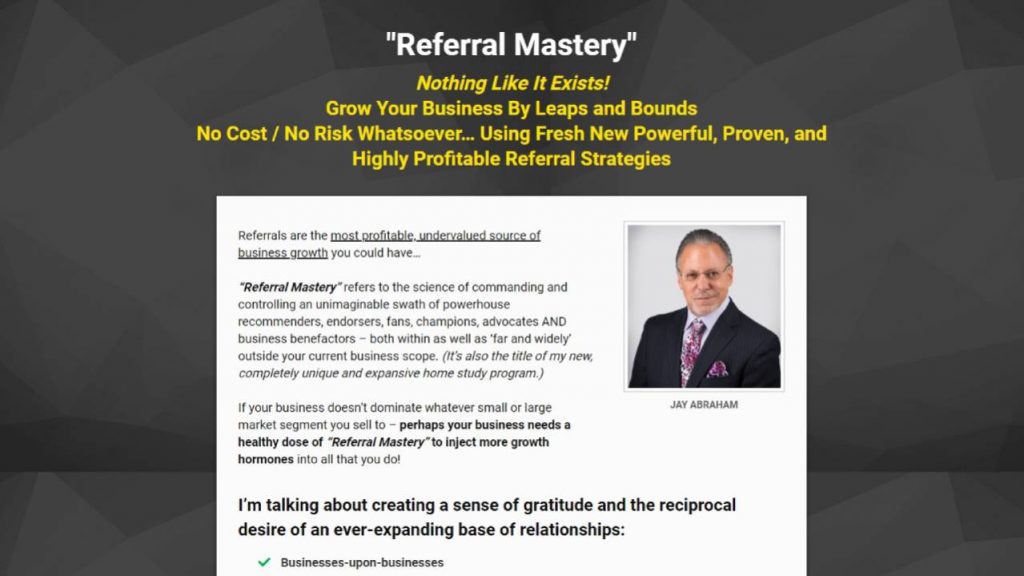 Jay Abraham – Refferal Mastery