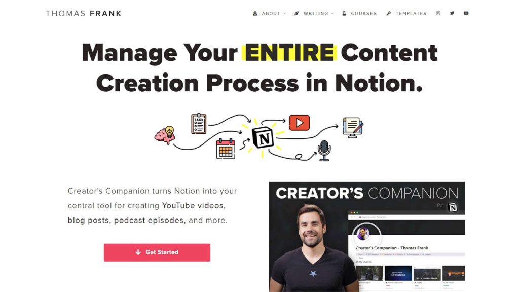 Thomas Frank – Creator’s Companion (Ultimate Brain Edition)