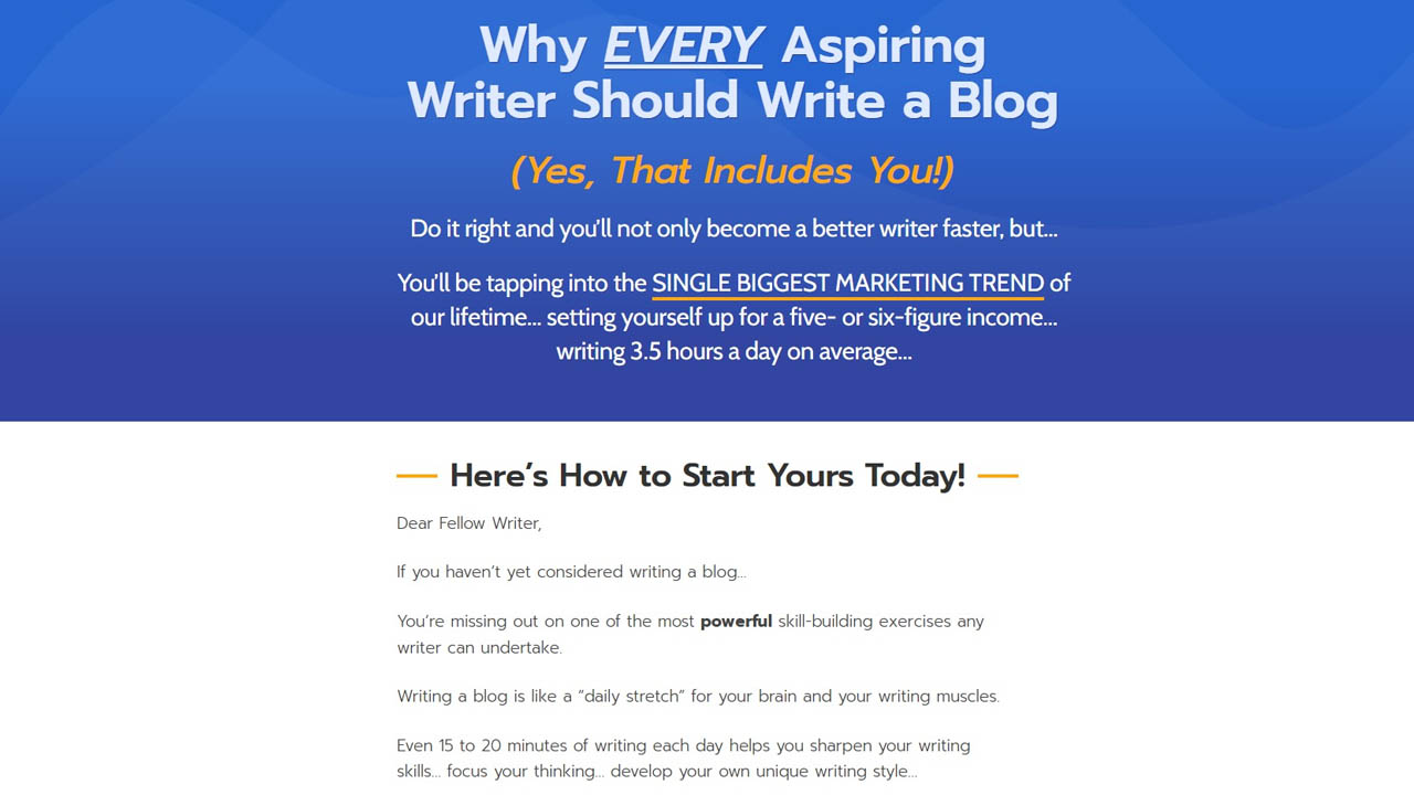 AWAI – How to Write Blogs for Yourself and Clients