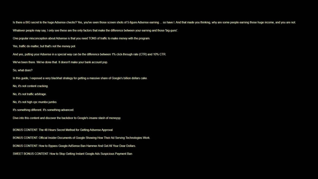 Blackhat Google AdSense Trick – How to Make Big Money From Adsense Without Increasing Traffic Much