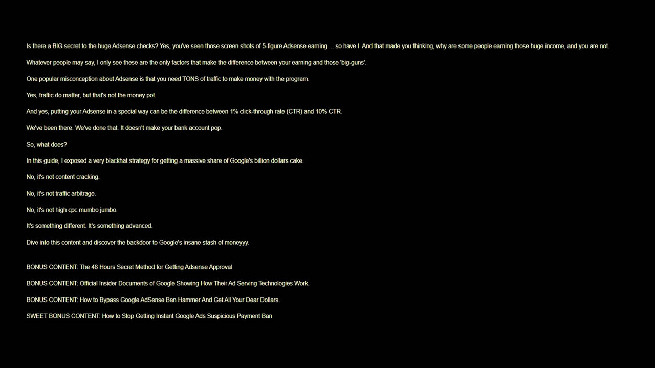 Blackhat Google AdSense Trick – How to Make Big Money From Adsense Without Increasing Traffic Much