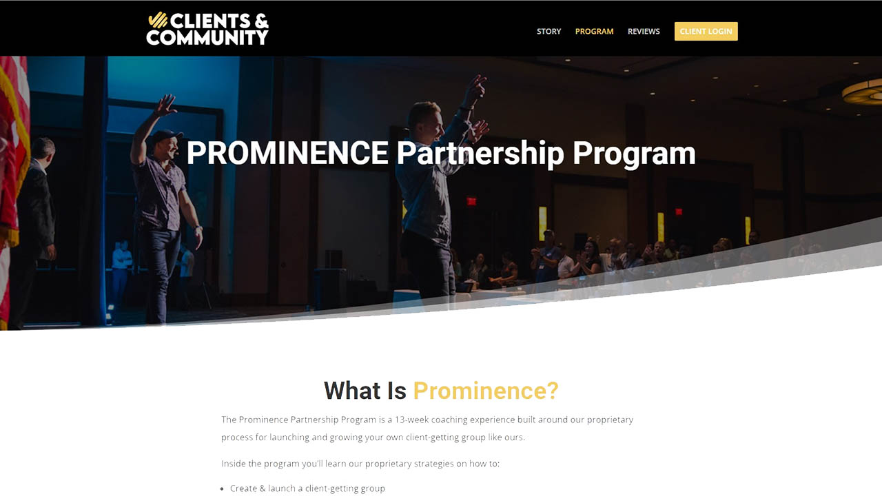 Clients & Community – Prominence Partnership Program