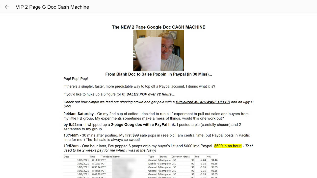 Travis Sago – 2 Page Google Doc Cash Machines (Ferrari)