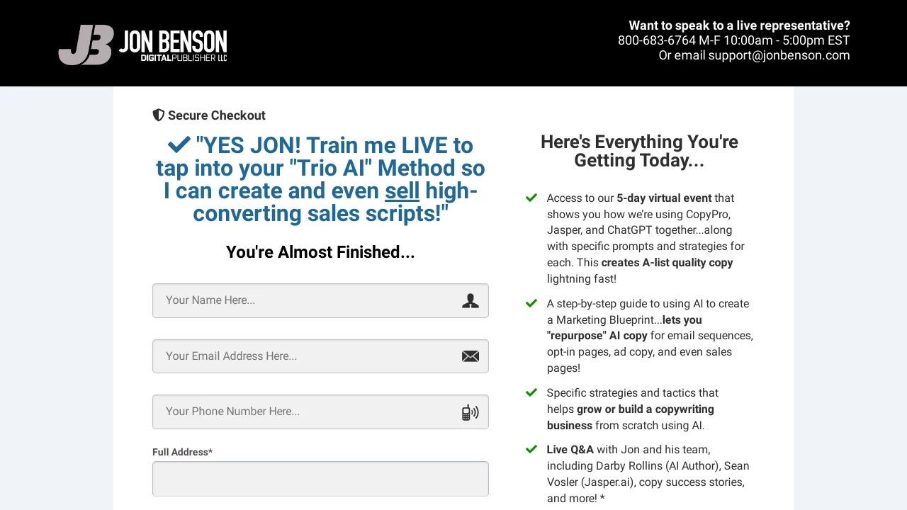 Jon Benson – AI Copy Profits