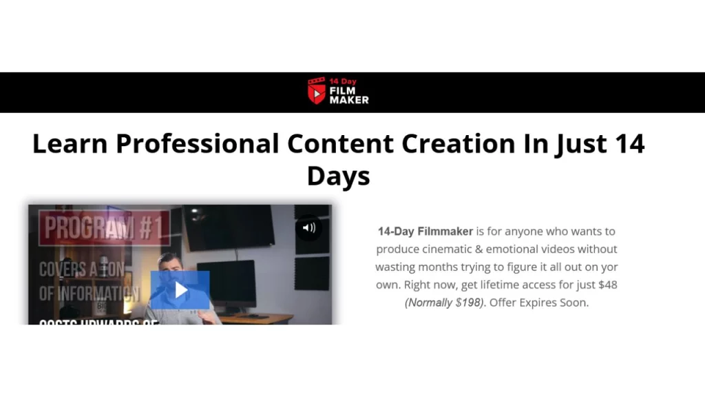 Paul Xavier – 14 Day Filmmaker – Learn Pro Content Creation In Just 14 Days