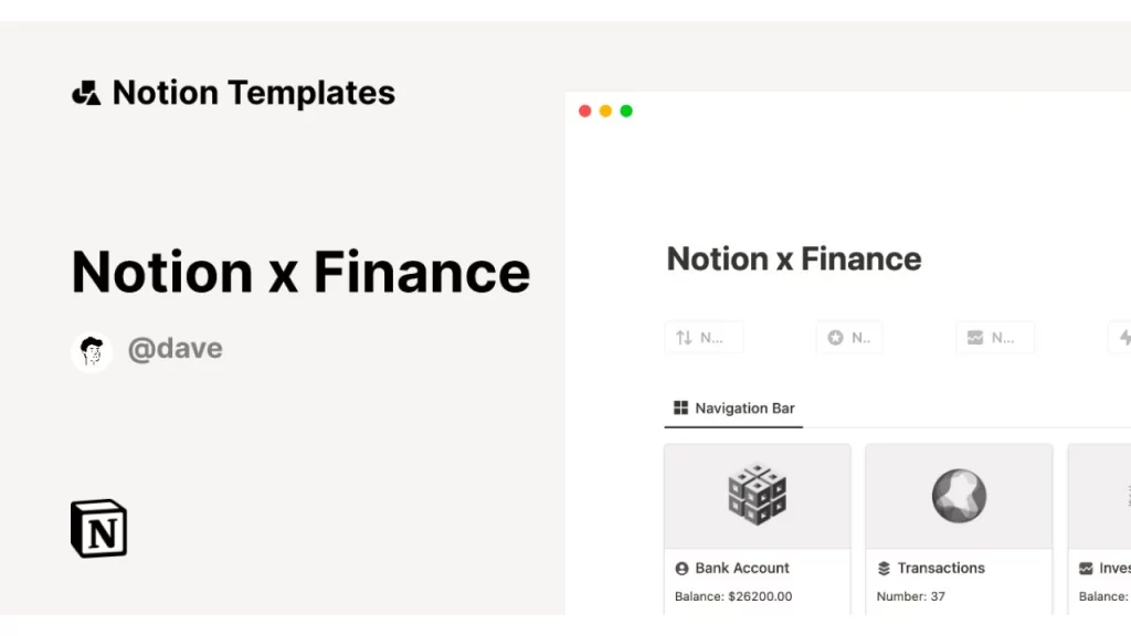 Notion x Finance PRO