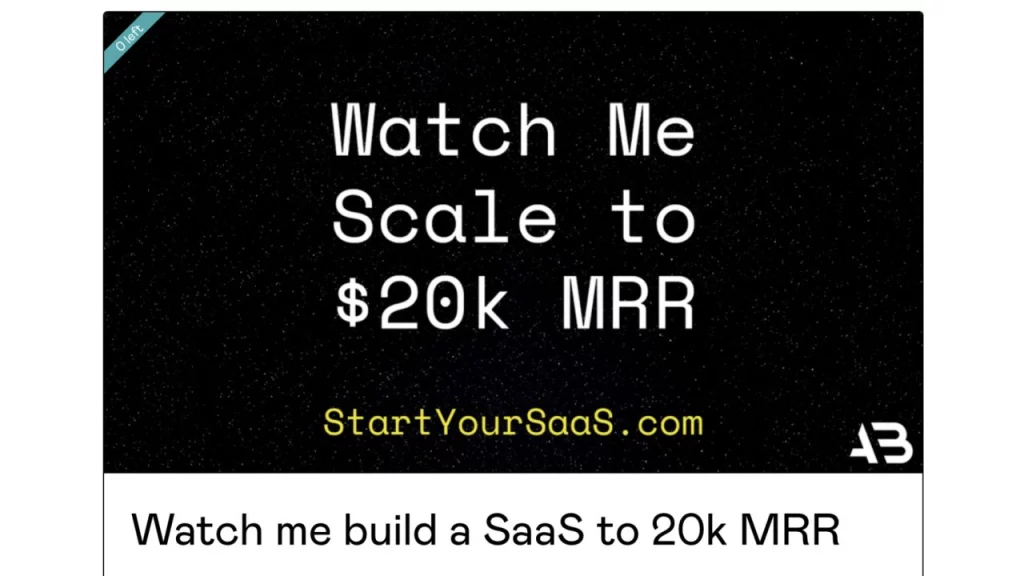 Alex Berman – Watch me build a SaaS to 20k MRR