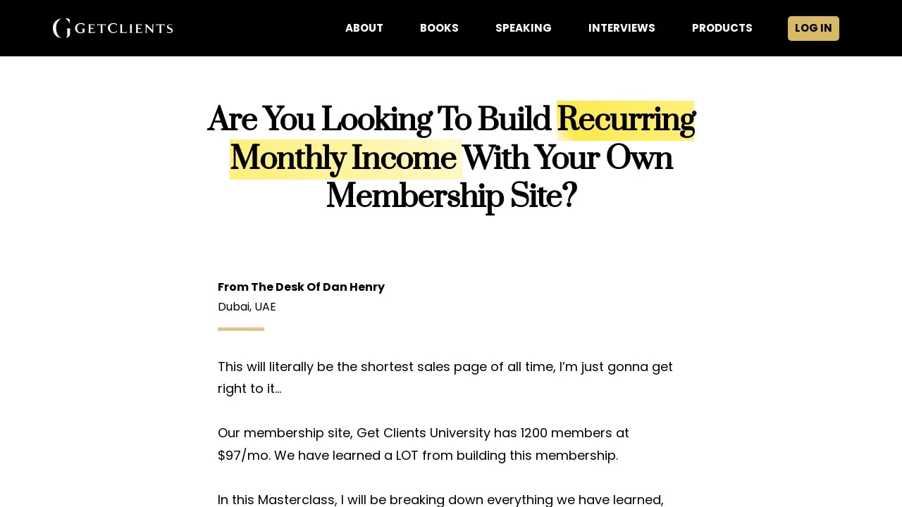 Dan Henry – Skool Cash Masterclass