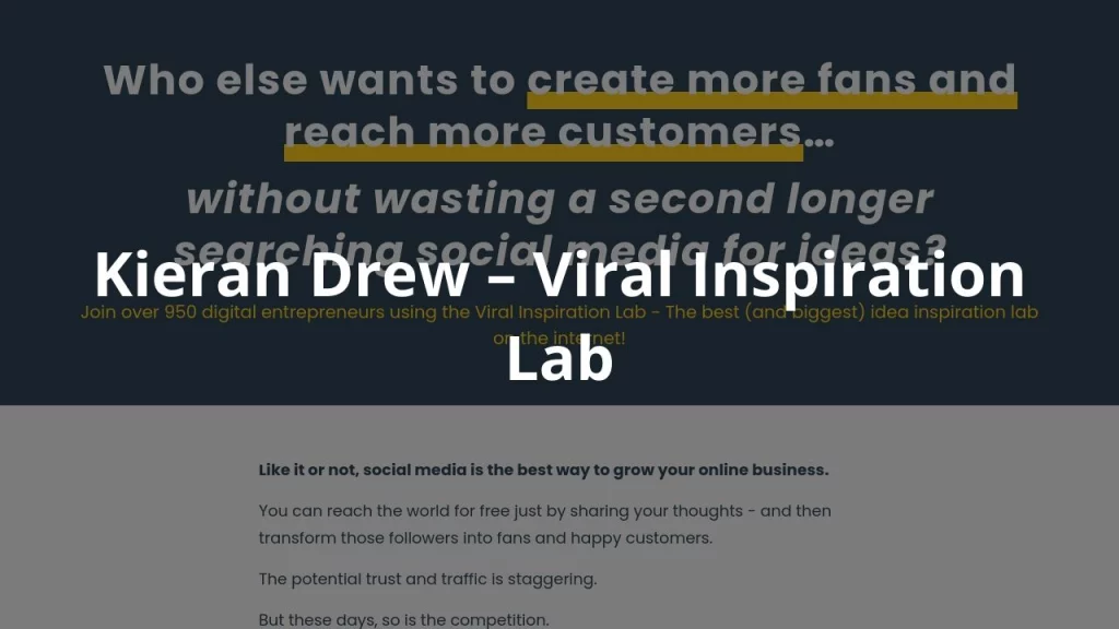 Kieran Drew – Viral Inspiration Lab