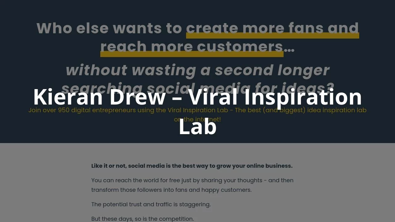 Kieran Drew – Viral Inspiration Lab