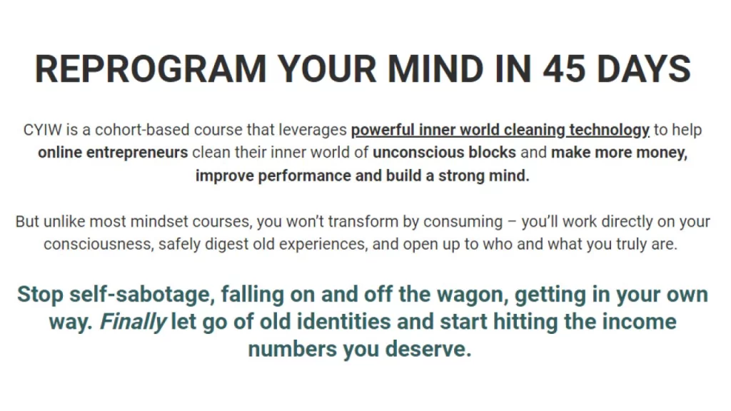 Tej Dosa – Clean Your Inner World- Reprogram Your Mind In 45 Days