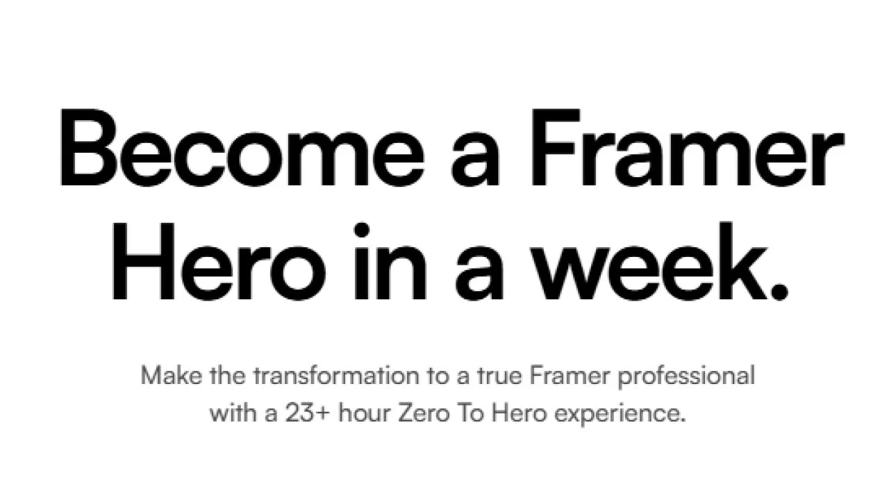 Tim Gabe – Framer Zero To Hero