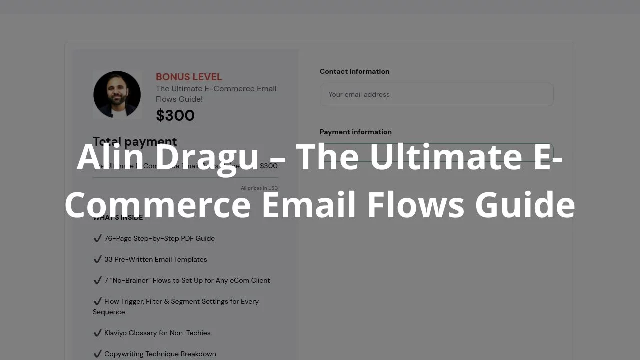 Alin Dragu – The Ultimate E-Commerce Email Flows Guide