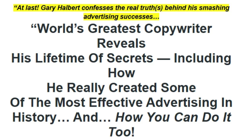 Gary Halbert – Last Seminar