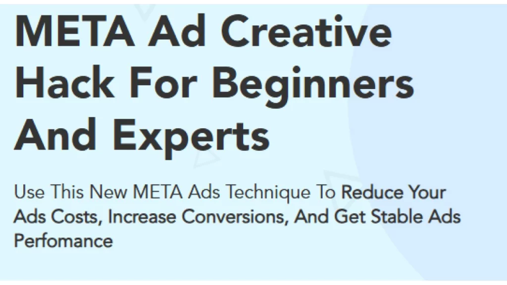 Godson Okorodudu – Meta Ad Creative Hack   OTOs