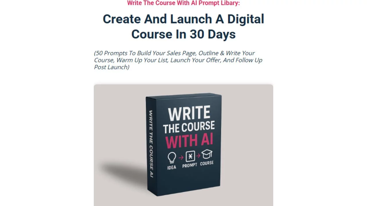Dickie Bush , Nicolas Cole – Create And Launch A Digital Course In 30 Days   Upsell