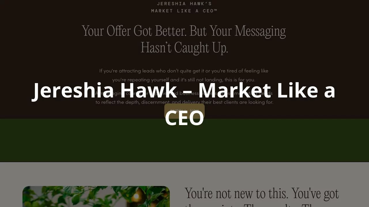 Jereshia Hawk – Market Like a CEO
