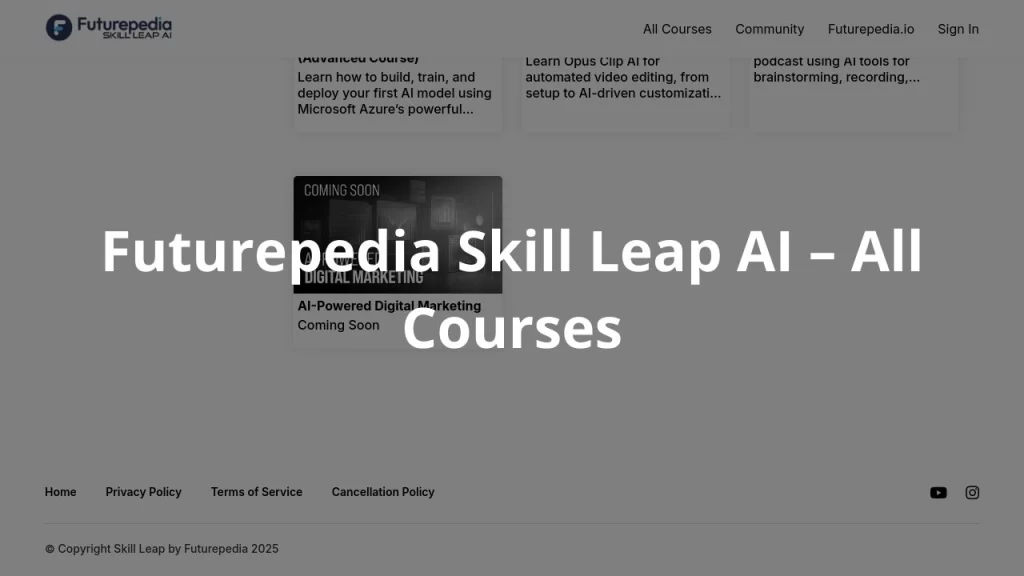 Futurepedia Skill Leap AI – All Courses