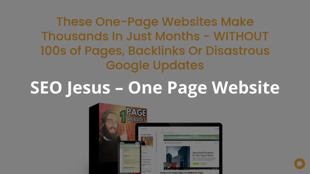 SEO Jesus – One Page Website