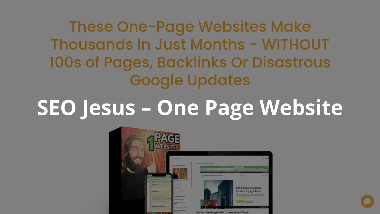 SEO Jesus – One Page Website