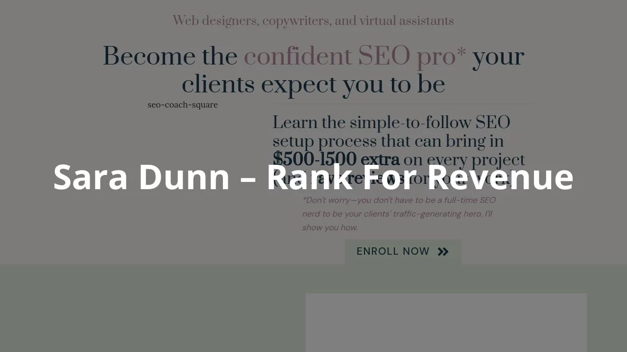 Sara Dunn – Rank For Revenue