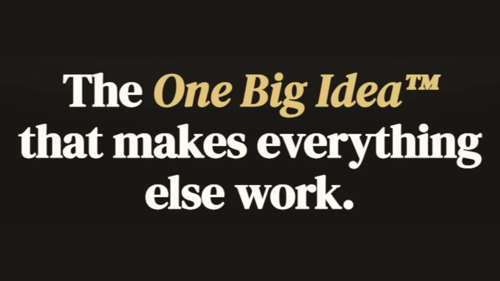 Jon Brosio – One Big Idea Masterclass