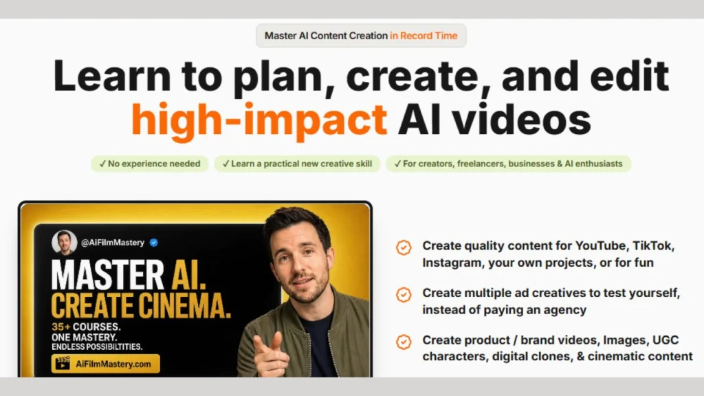 AI FILM MASTERY , AI CONTENT CREATION   Prompt Packs (UpSell)